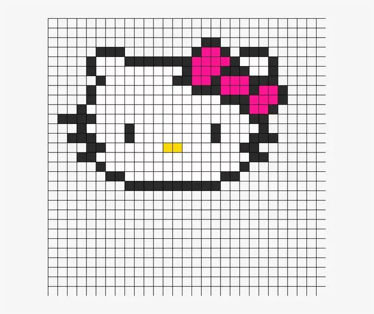 example of a pixel art design sketched out on grid paper for perler bead planning.