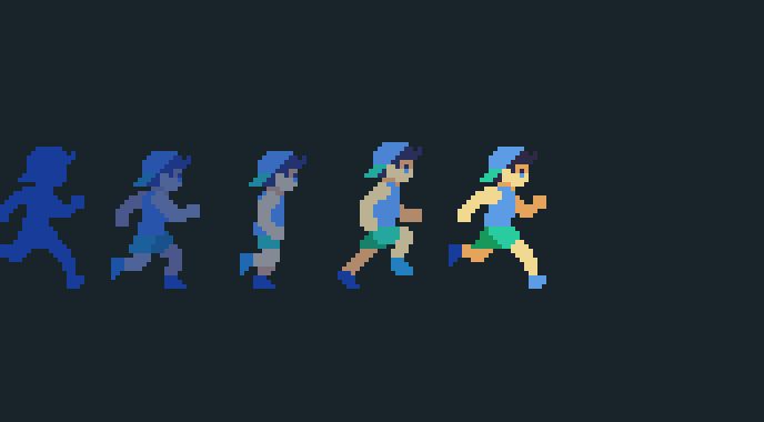 pixel art animation sequence