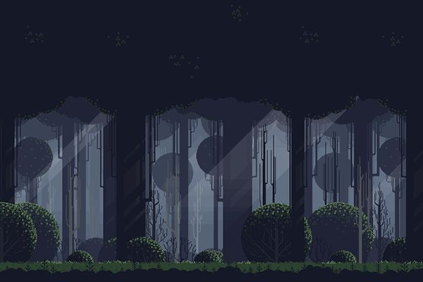 pixel art game background examples