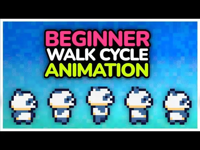 pixel art game character walking cycle animation